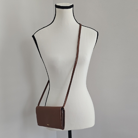 Lauren Ralph Lauren Brown Mini Crossbody/wallet Bag - Picture 2 of 6